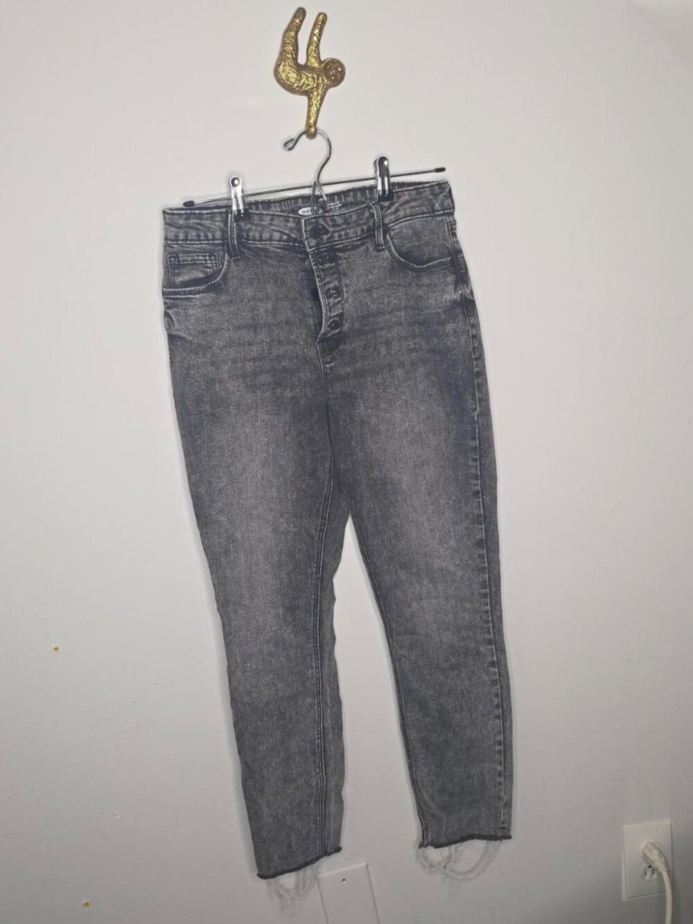Old Navy Women's Grey and Black Jeans